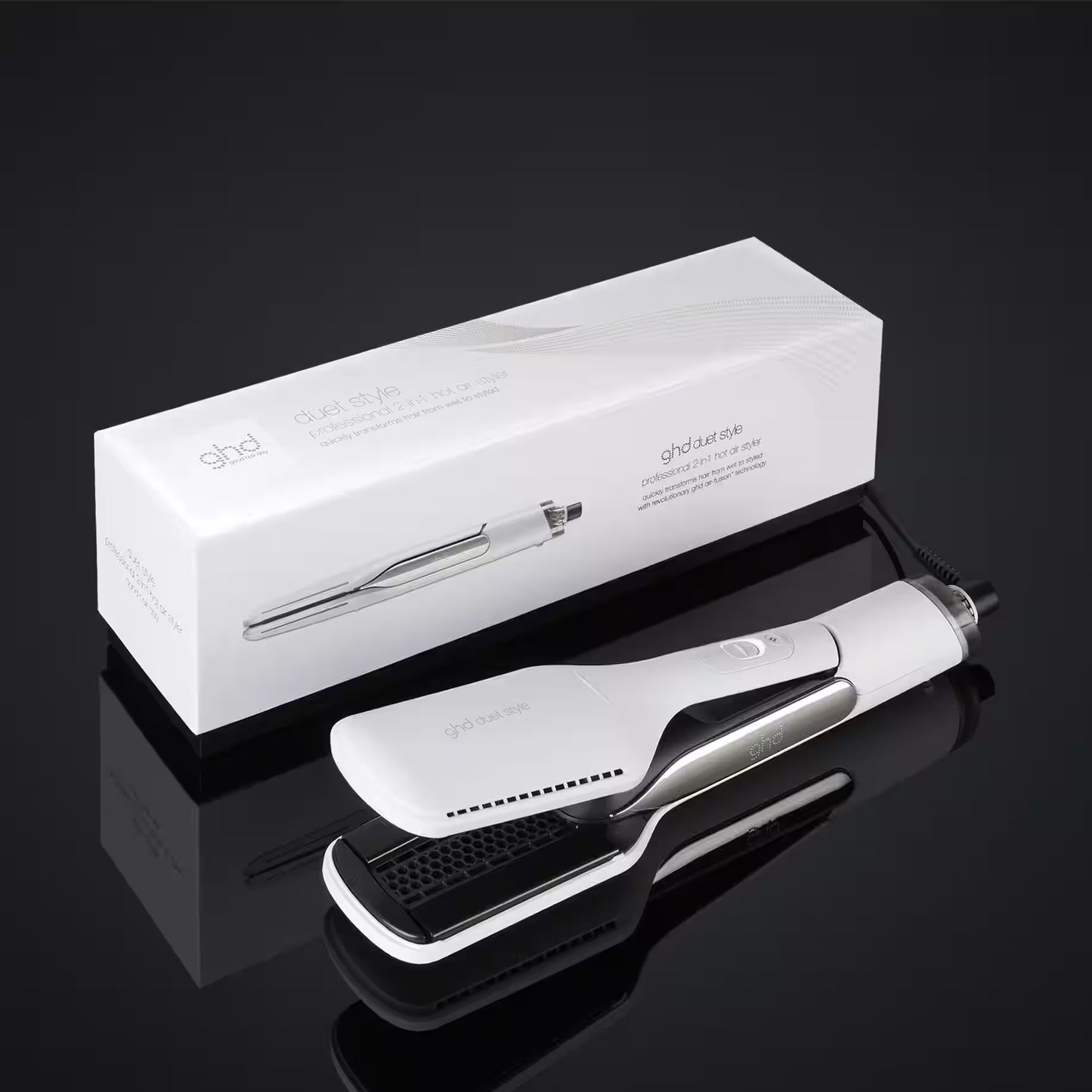 Ghd Duet Style Piastra Asciugacapelli 2 in 1 Bianca
