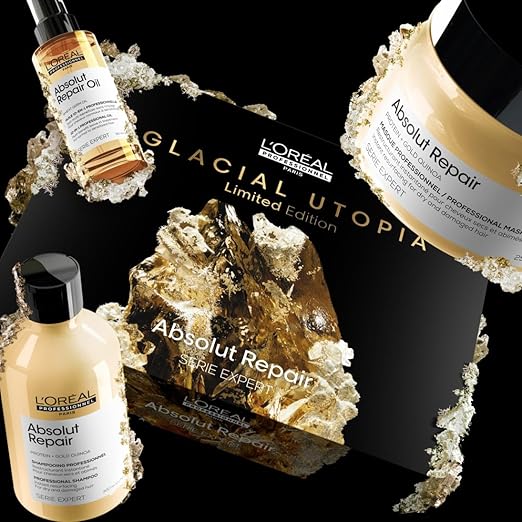 Cofanetto Absolut Repair Trio L'oreal Professionnel Cofanetto regalo con Shampoo, Maschera E Olio 10 In1 Per Capelli Secchi E Danneggiati