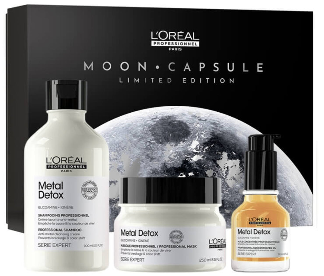 L'oreal professionnel metal detox serie expert shampoo 300ml+maschera 250ml+olio 50ml