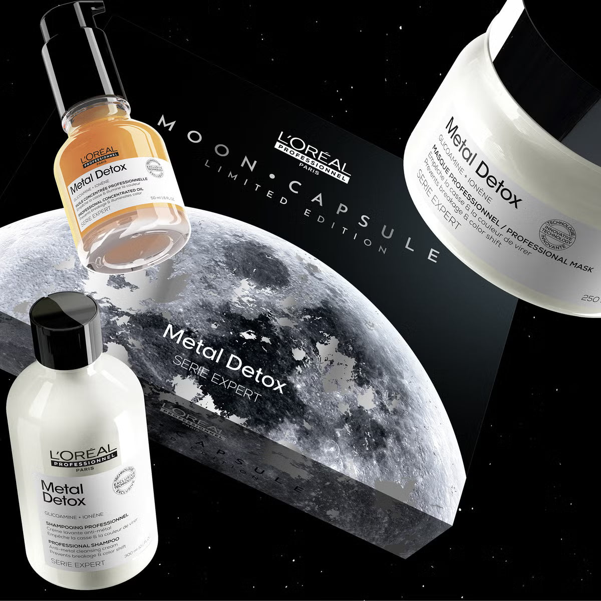 L'oreal professionnel metal detox serie expert shampoo 300ml+maschera 250ml+olio 50ml