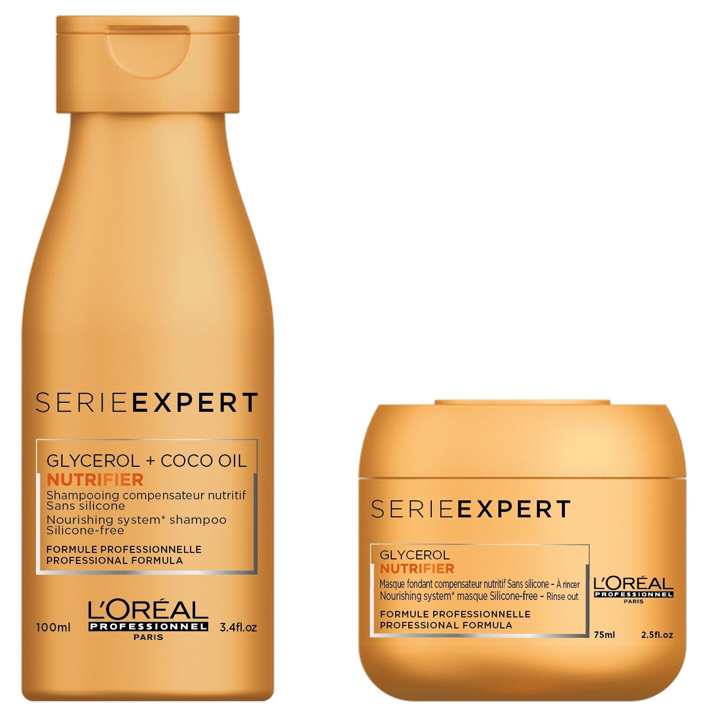 L'OREAL PROFESSIONNEL- NUTRIFIER SHAMPOO 100 ml + MASCARA 75 ml