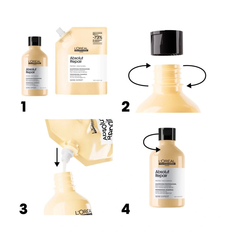L'Oreal serie expert absolut repair- shampoo ricarica 500 ml
