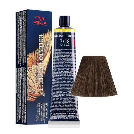 Wella professionals- Koleston perfect me+ 7/18 Colorazione: Biondo medio cenere perla