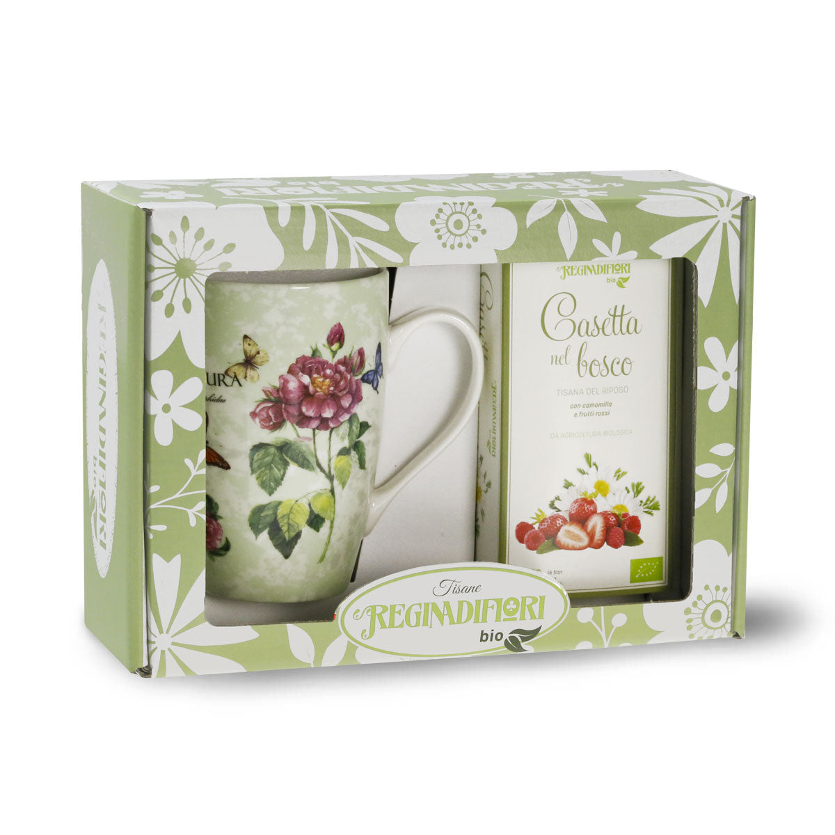 REGINADIFIORI - Mug + Casetta Nel Bosco BIO (15x3g)