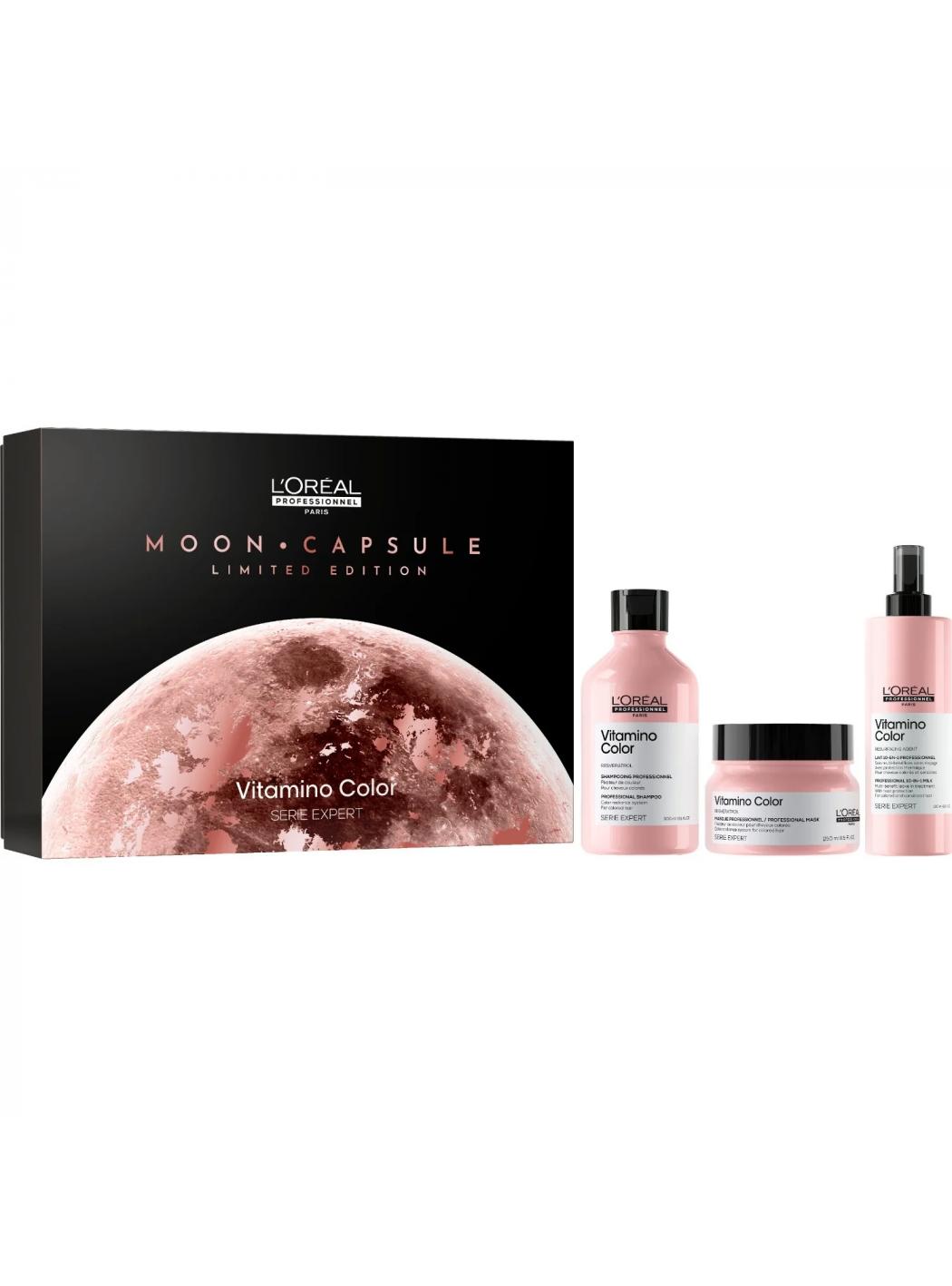 L'oreal professionnel Cofanetto MoonCapsule limited edition Vitamino color Shampoo,maschera e 10in1 professional milk